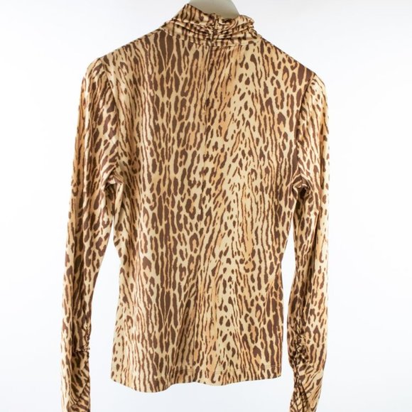Zimmermann Espionage Beige Leopard Jersey Turtleneck - Picture 3 of 6